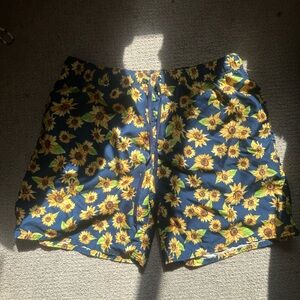 Sunflower Print Swim trunks